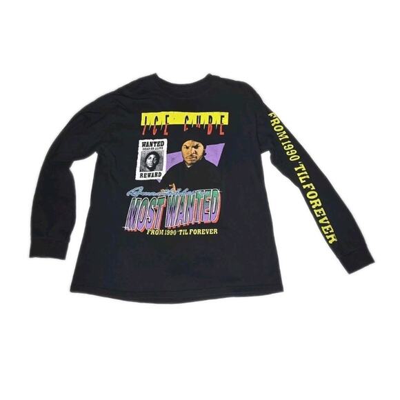 Ice Cube "Most Wanted" Amerikkas 1990 Themed Long-sleeved T-Shirt Size Large - Picture 1 of 8